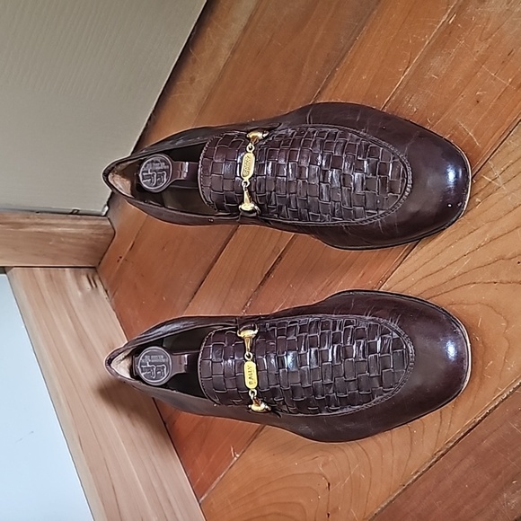 Vintage Bally men's basket weave leather loafers size 10 - Picture 2 of 9